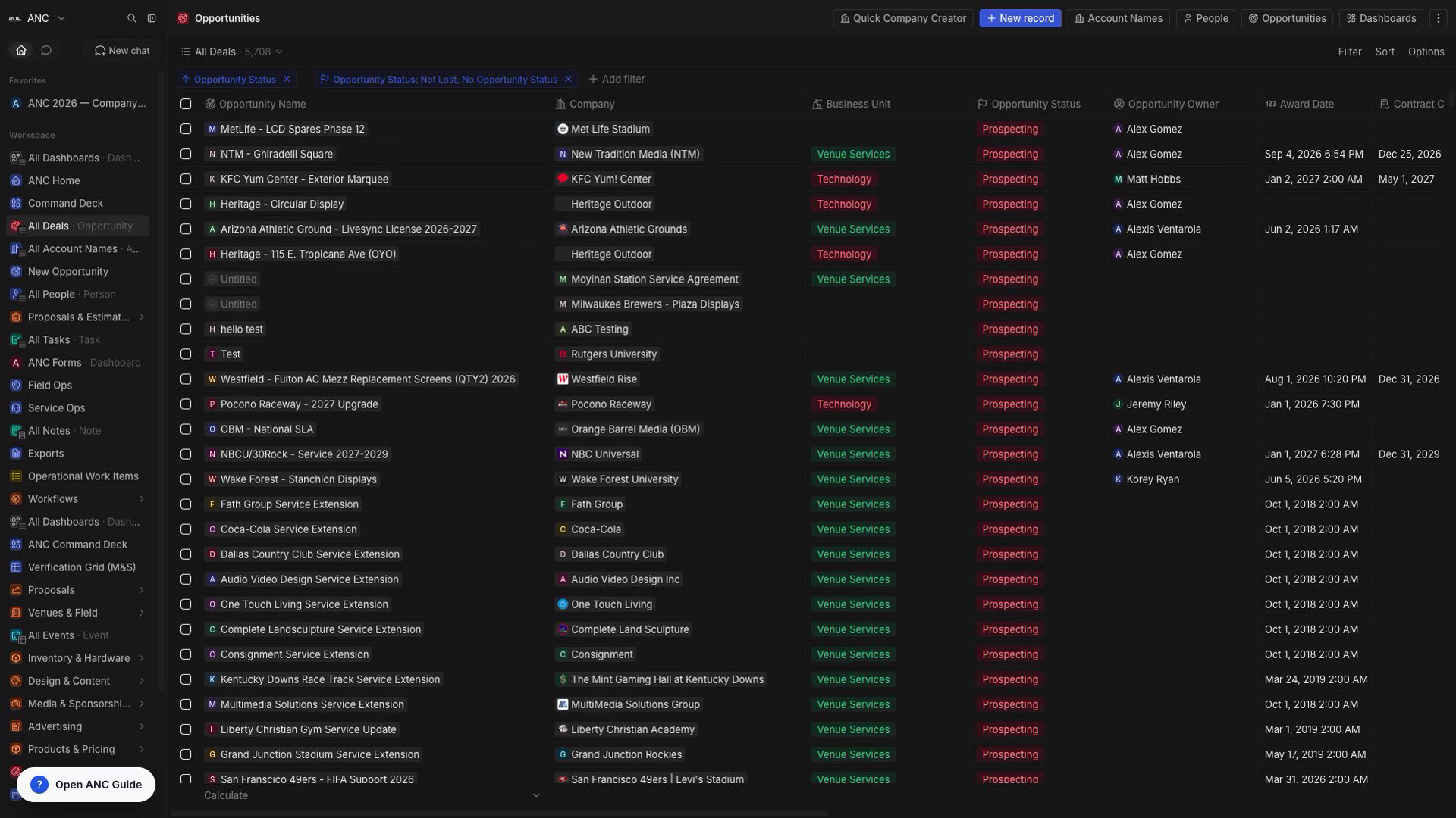 Account → Opportunity → Proposal preview