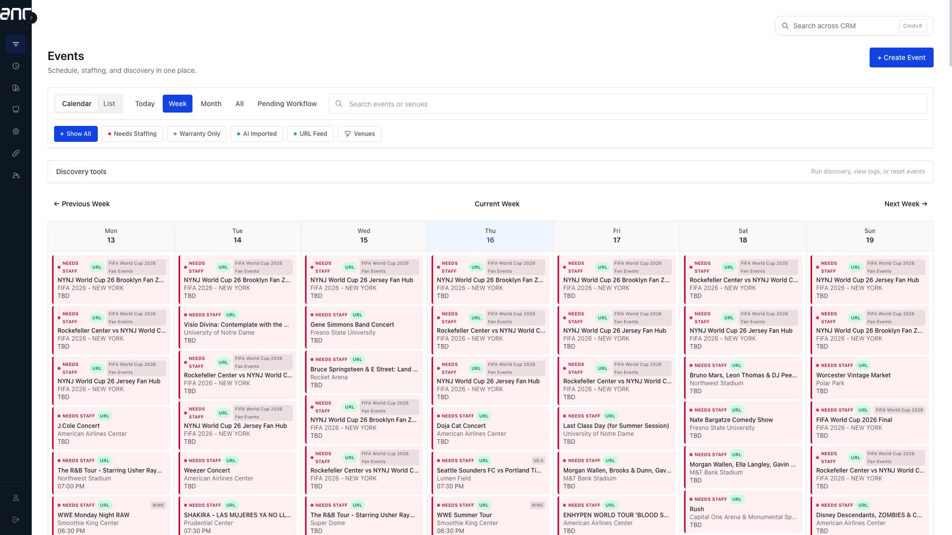 Services: Events & Discovery — End to End preview