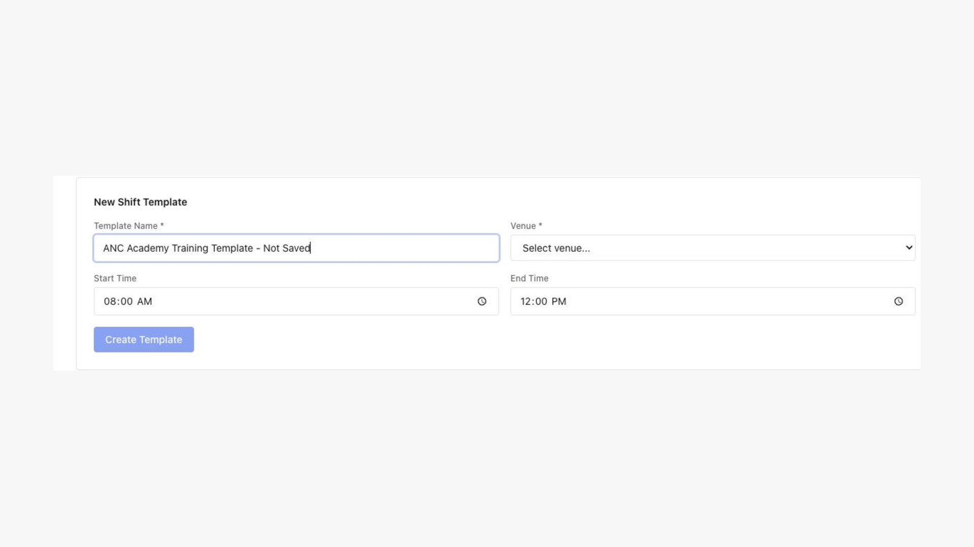 Services: Shift Templates — End to End preview